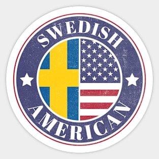 Proud Swedish-American Badge - Sweden Flag Sticker